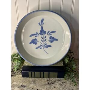 Viana Do Castelo Signed Baking Dish White Blue Floral HandPainted in Portugal